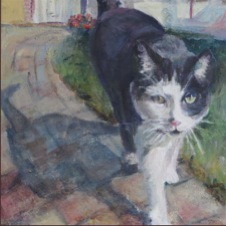 poes in tuin door Lida Meines